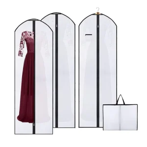 Custom Foldable Dustproof Large Capacity Wedding Dress Garment Cover Packing Bag