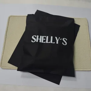 Custom Frosted Black Reusable Zipper Bags for Clothing Shipping Packaging Resealable Poly Bags with Printed Logo
