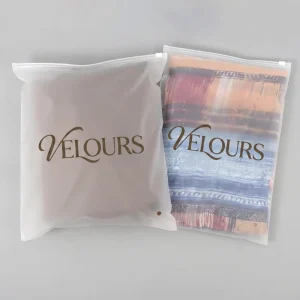 Custom Frosted PE CPE Clothing Zipper Bags Apparel Packaging Bags Resealable Garment Bags Custom Logo OEM