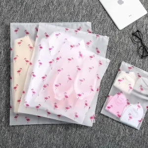 Custom Frosted PE Zipper Slider Zipper Clothing Bag with Logo Packaging Plastic Clothing Bag