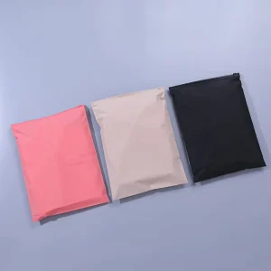 Custom Frosted Plastic Zipper Lock Poly Bag for Socks and Shoes PE Material