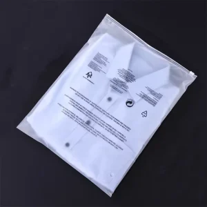 Custom Frosted Printing Logo Recyclable CPE Material Sports Underwear T shirt Fur Shoes Packaging Zipper Plastic Bags