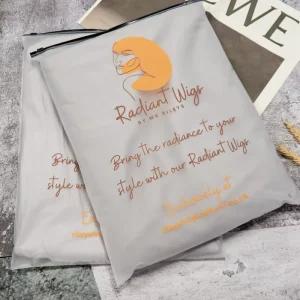 Custom Frosted Zipper Poly Bags with Embossing and Recyclable Material for Clothing & Shoes Packaging