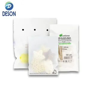 Custom Full Biodegradable Electronic Products Data Line Lighting Bags PLA Flat Pockets for Deson Processing for Umbrellas
