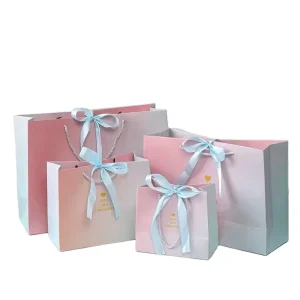 Custom Full Color Paper Cardboard Shopping Bag Clothes Dress Shirt Gift Packaging with Your Own Logo