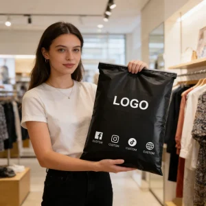 Custom Garment Logo Biodegradable Poly Mailer Bag Polymailer Shipping Packaging Mailing Bag for Clothes