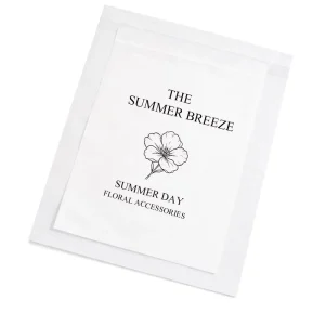 Custom Glassine Paper Bag for Clothing Packaging Semi Transparent Self Adhesive Eco Friendly Minimalist Printed Apparel Bag