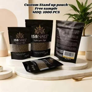 Custom Gravure Printed Food Stand up Pouch with Matte Window 130 Micron Moisture Proof Zipper Top Food Packaging Solution