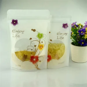 Custom Gravure Printed High for Stand Up Pouch with Clear Window OEM ODM Resealable Zipper for Milk Pet Food Jelly Packaging