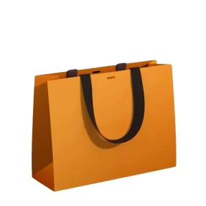 Custom Kraft Paper Bags with Cotton Rope Handle for Juice Coffee Beverage Disposable Shopping Gift Packaging