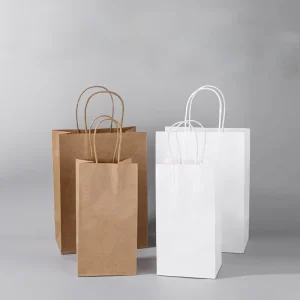 Custom LOGO Kraft Paper Bags Custom Kraft Paper Bag Take Away Packaging Bags