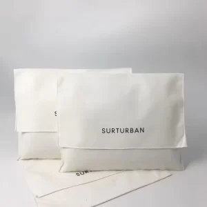 Custom LOGO Private White Clothes Pillow Cosmetic Dust Cotton Bag Canvas Envelope Pouch