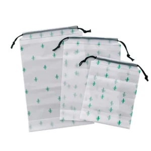 Custom Large Plastic Drawstring Bag PE Plastic Frosted Bags Pouch Gift Packaging Poly Bag For Clothes