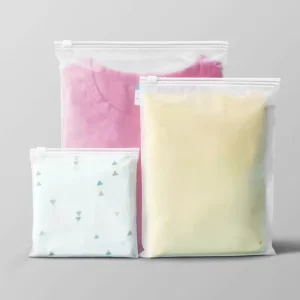 Custom Logo Available Recycled Plastic Bag Frosted Zipper Bag Zip-lock Bags for Accessories Earning Rings Size 10*20cm