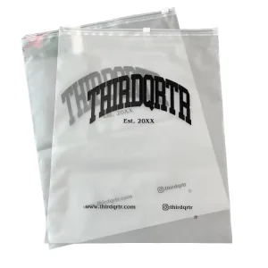 Custom Logo Clothing Packaging Bag Frosted Plastic Zipper Ziplock Poly Bag Reusable Waterproof Apparel Garment Packaging Bag