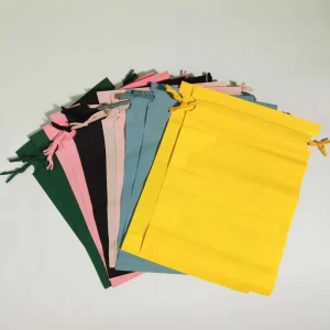 Custom Logo Colorful Peva Plastic Drawstring Bags Waterproof Clear Clothing Shoes Storage Jewelry Socks Packaging