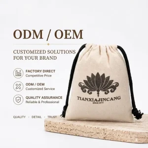 Custom Logo Cotton Linen Drawstring Bag Eco Friendly Reusable Hangover Recovery Kit Pouch Portable Hen Party Bachelorette