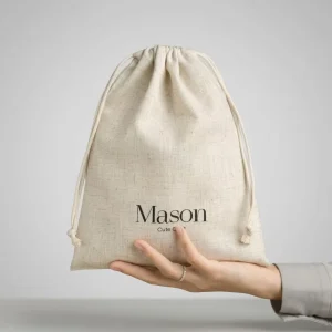 Custom Logo Eco friendly Cotton Drawstring Gift Bag Custom Color Multiple Sizes For Shoe Storage Packaging
