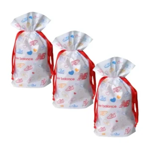 Custom Logo Eco-friendly Double PEVA Laminated Shrink Plastic Drawstring Bag for Packaging Shoes Socks Clothing Garments Fur