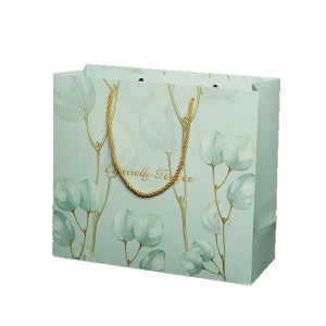 Custom Logo Elegant Colorful Ins Gift Box Packaging Paper Bag Reusable Printing Patterns Logos Packaging Bag with Handle