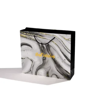 Custom Logo Elegant Luxury Packaging Paper Bag Recyclable Printing Patterns Logos Packaging Bag with Handle