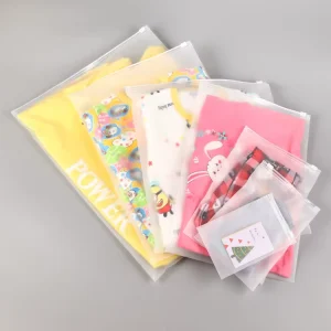 Custom Logo Luxury Clothing Bags Transparent Poly Zip Lock Packaging PE Material Zipper Bags Plastic Bags Packing for Clothes