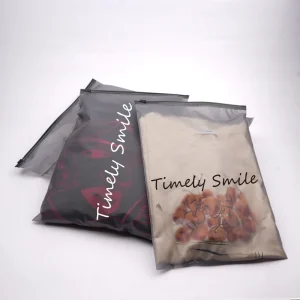 Custom Logo Luxury Clothing Shoes Packaging Transparent Poly Zip Lock PE Material Screen Printing Recyclable Plastic Zipper Bags