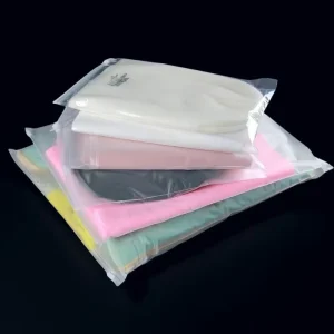 Custom Logo Luxury Garment Bag Transparent Zipper Lock Packaging Polyethylene Garment Material Zipper Bag Plastic Bag