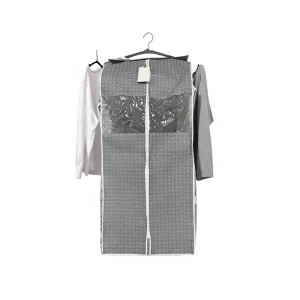 Custom Logo Non Woven Dust Proof Garment Cover Bag PVC Window Eco Friendly Recyclable for Customer Clothes Storage