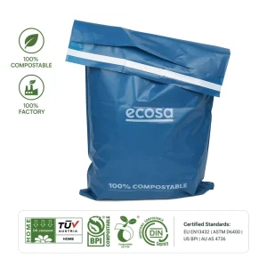 Custom Logo PLA PBAT 100% Biodegradable Mailer Bags Compostable Shipping Bags Eco Friendly Courier Mailing Bag for Clothing