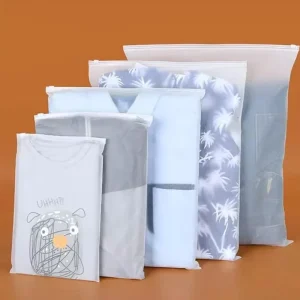Custom Logo Poly Bag Plastic Bag Packaging Zip Frosted Lock Poly Zipper Lock Bag for Packing Clothes