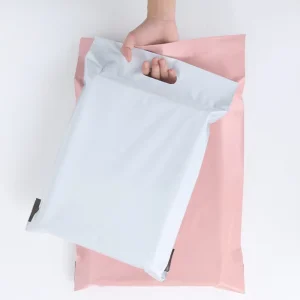 Custom Logo Poly Mailer Bag Adhesive Apparel Shipping Courier Bag Plastic Envelopes Clothing Packing Mailing Bags With Handle