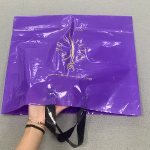Custom Logo Print Plastic Shopping Carry Boutique Handle Shopping Gift Shopping Bag