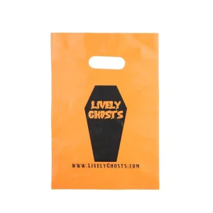 Custom Logo Printed Boutique Clothing Packaging Personalized Brand Name Shopping Handle Bag Die Cut PE Plastic Bag