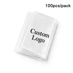 Custom Logo Printed Clear OPP Flat Bags Open Top Plastic Packaging Bags with Custom Size Thickness