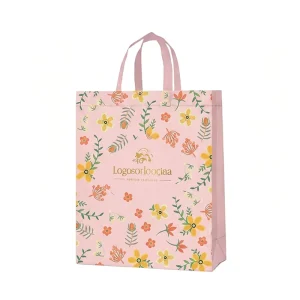 Custom Logo Printed Durable Nonwoven Fabric Recyclable Laminated Supermarket Shopping Tote Bag for Gift Giving Craft Exhibitions