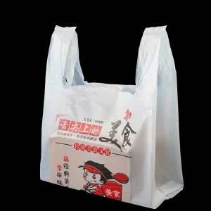 Custom Logo Printed Durable Plastic Grocery Gift Bag Packaging Carry Bags for Shopping and Exhibitions