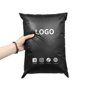 Custom Logo Printed Express Recycled Black Poly Mailer Courier Bags for Clothes Shipping Mailing Package Envelope