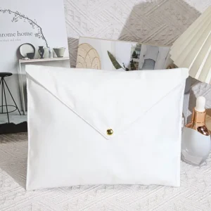 Custom Logo Printed Velvet Envelope Pouch Fort Shirt Dress Packaging Luxury White Double Velvet Dust Gift Clothes Envelope Bag