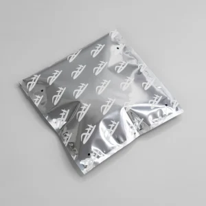 Custom Logo Printing Mylar Packaging Aluminum Silver Matte Packing Clothing Waterproof Plastic Handle Bag