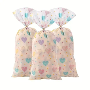 Custom Logo Printing Opp Packaging Bags Flat Pocket Series Love Color Printing Bag Packaging Bags