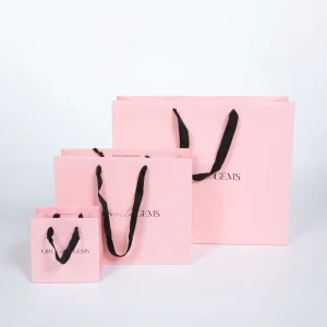 Custom Logo Printing Packaging Paper Bag With Handles