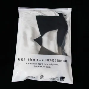 Custom Logo Recycled Zipper Bag Biodegradable EVA PE Slider Ziplock Bag for Clothing Packaging