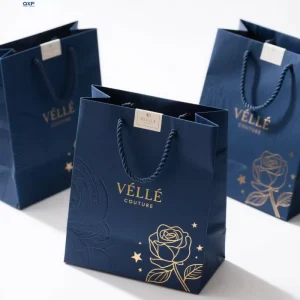 Custom Logo Reusable Luxury Paper Bag Packaging Gift Bags Shopping Clothing Personalized with Your Own Logo