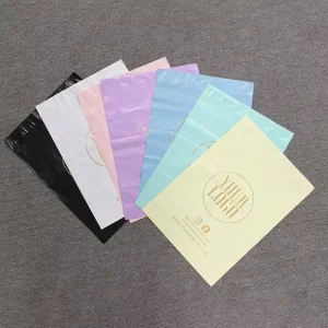 Custom Logo Silk Screen Printed Biodegradable Bags for Clothing Waterproof Low MOQ 100pcs OEM Personalized