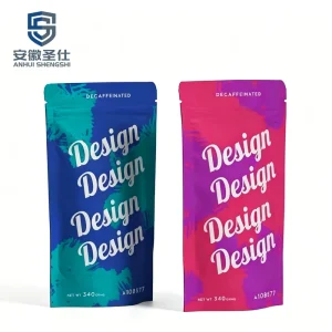 Custom Logo Stand Up Pouch Food Grade Plastic Stand-Up Packaging Bags for Snack Dry Food Packaging
