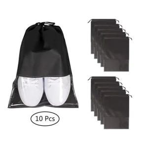 Custom Logo Transparent Drawstring Shoe Storage Bag