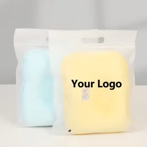 Custom Logo Transparent Reclosable Zip Poly Bags Food Grade LDPE Zip Lock Poly Bag for Garments Apparel Packaging