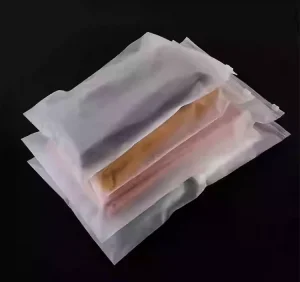 Custom Logo Waterproof Frosted Zipper Bag Matte Plastic Packing Self Sealing Clothing Packaging Bag
