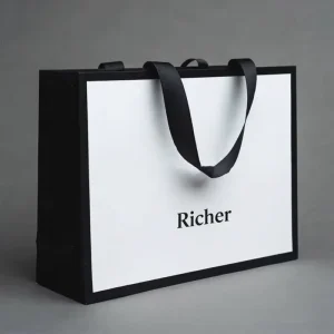 Custom Luxury Art Paper Shopping Handbag Recycled Materials Lamination Hand Length Handle Gift Paper Bags Packaging with Logo